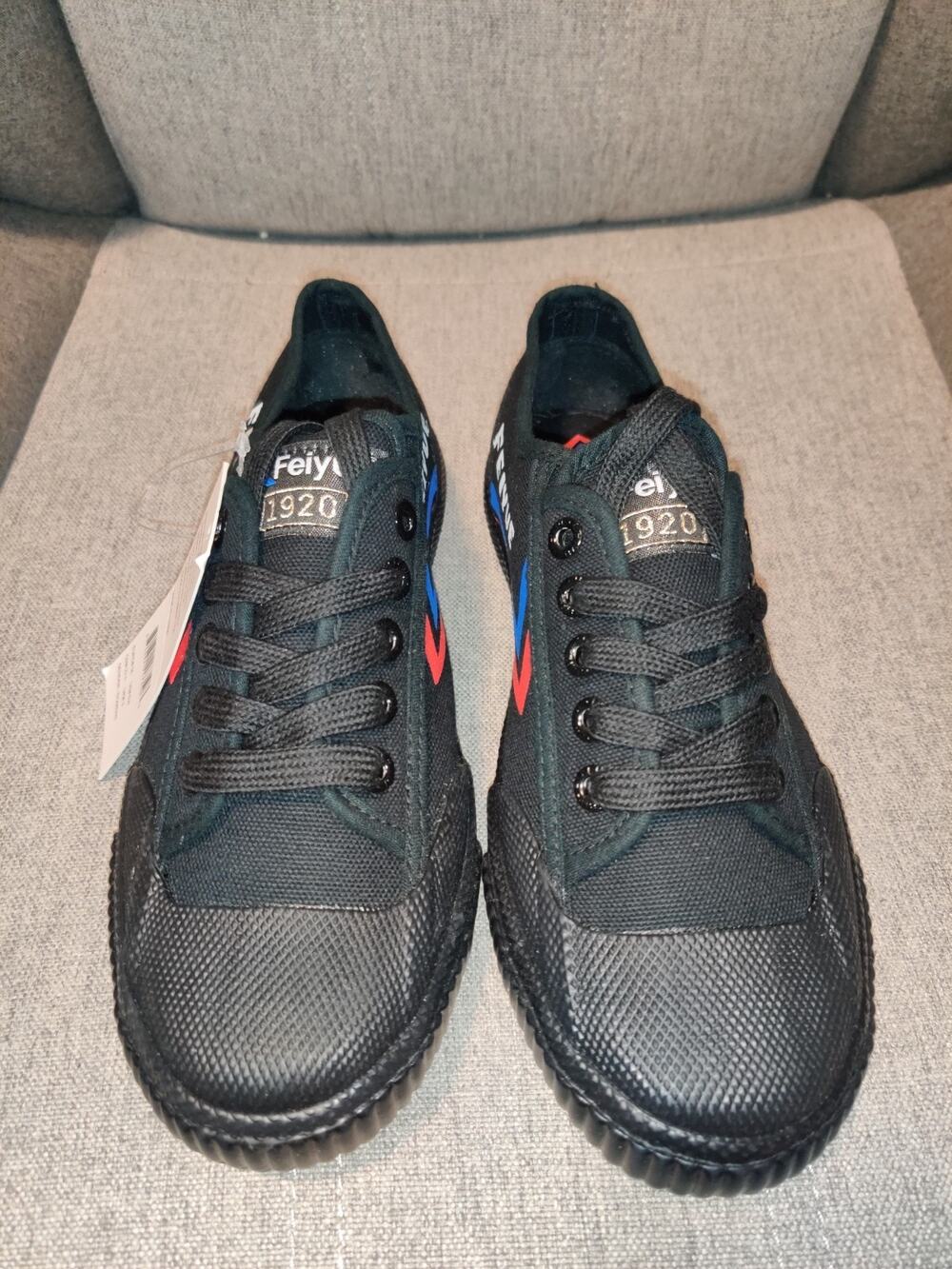 LN Feiyue Fe Lo 1920 Black Canvas Heritage Martial Arts Shoes Women's 5